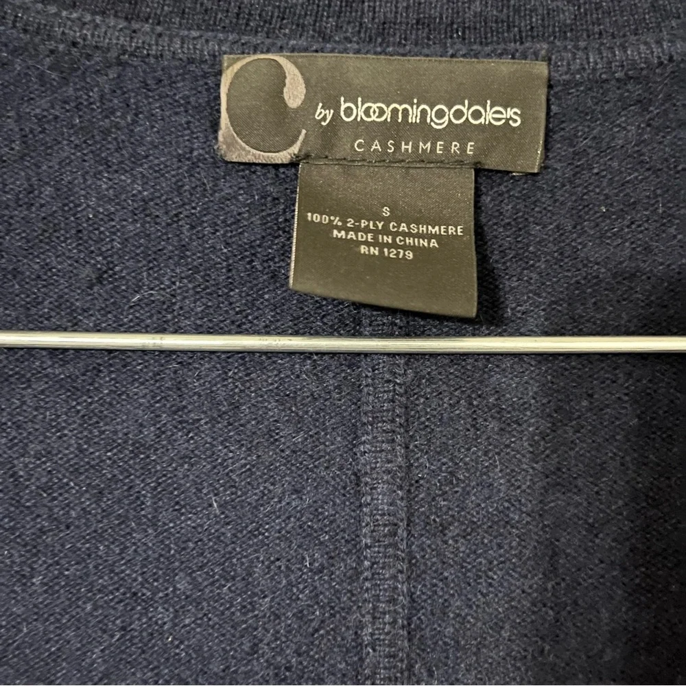 100% Cashmere C By Bloomingdale’s Blue Cardigan Size Small